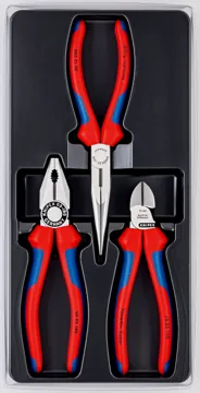 Knipex Set Kliješta Kombinovana + Sječice + Špicasta Ravna / 3 dijelni – 00 20 11