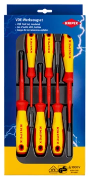 Knipex Garnitura Odvijača SL/SLS VDE 2 križna PH + 2 križna PZ + 2 plosnata / 6 dijelna 1000V – 00 20 12 V05