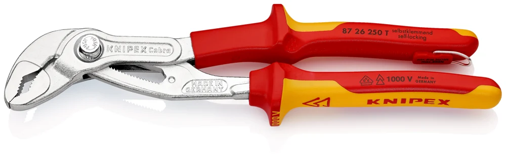 Knipex Kliješta Papige / Papagajke Cobra 250mm Sa Priveznicom 1000V – 87 26 250 T