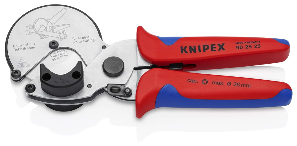 Knipex Škare Makaze Za Rezanje Kompozitnih i Plastičnih Cijevi do fi 26 mm – 90 25 25
