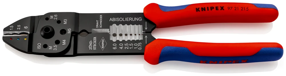 Knipex Kliješta Za Kabl Stopice Izolirane 0,5 – 6 mm2 – 97 21 215