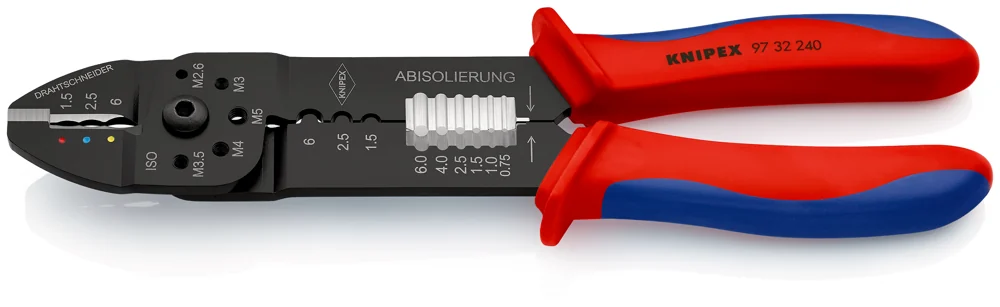 Knipex Kliješta Za Kabl Stopice Izolirane + Neizolirane 0,5 – 6,0 mm2 – 97 32 240