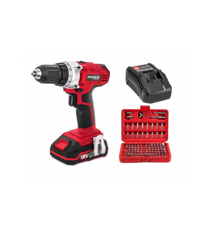 Praktik Tools – Akumulatorska bušilica-odvijač 18 V PTQ028 Startni set