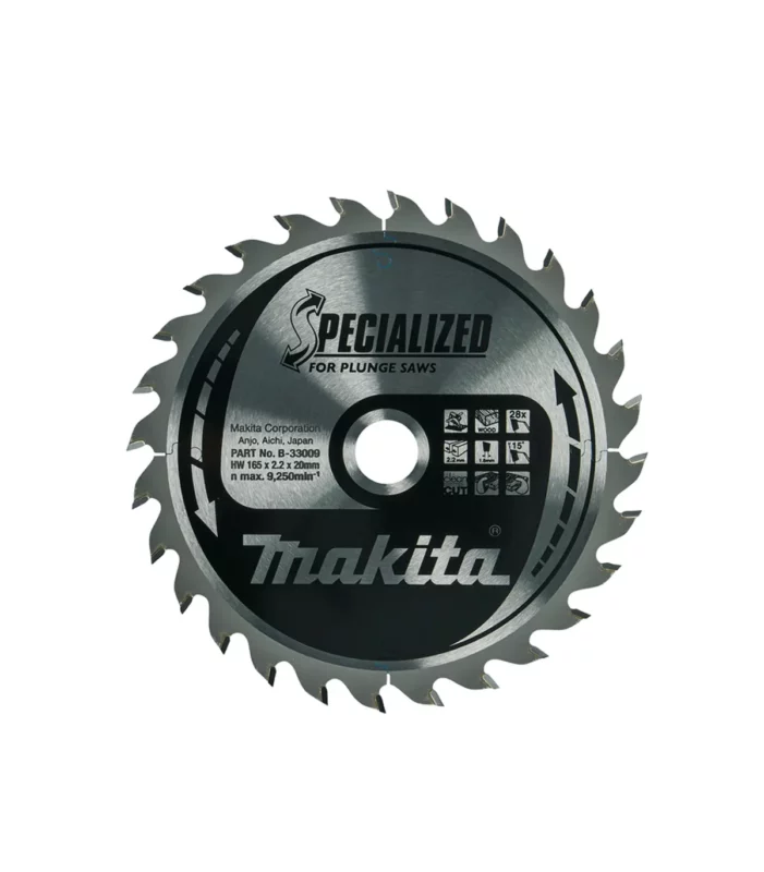 Makita – TCT Specialized list kružne pile za drvo 165 x 20 mm 28Z B-33009