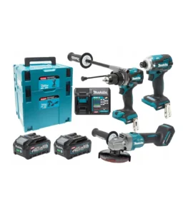 XGT Makita 40V – Akumulatorski set bušilica-odvijač, udarni odvijač, brusilica DK0125G301