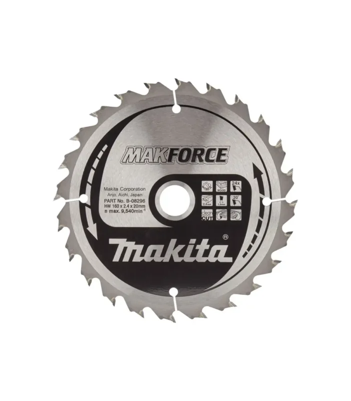 Makita – List / ploča za pilu Mak-Force 160×20 24Z (za drvo) B-32203