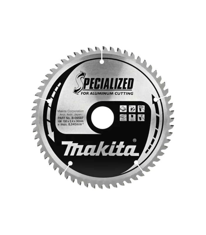 Makita – List / ploča za pilu Specialized 190×30 60Z (za aluminij) B-09597