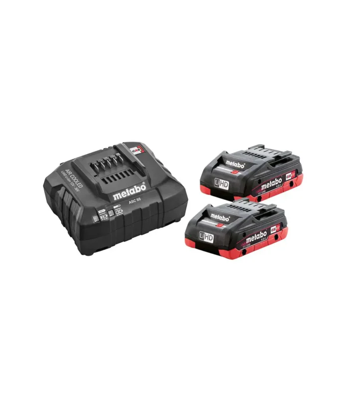 Metabo – Set Baterija SE 18 V / 2×4.0 Ah LiHD + Punjač ASC 55