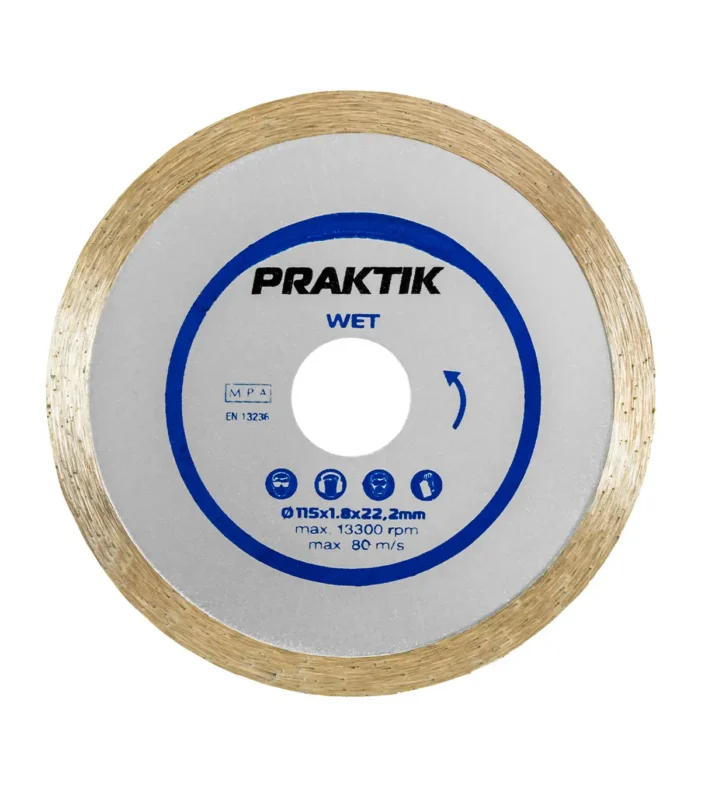 Praktik – Dijamantna rezna ploča puna 115×1,7×22 mm P091