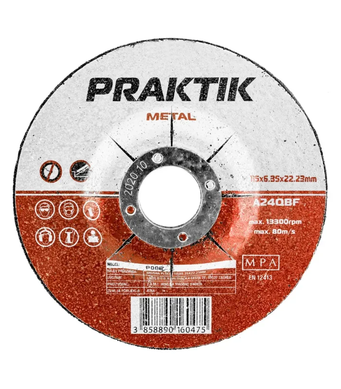 Praktik – Brusna ploča za metal 115x6x22 mm P006