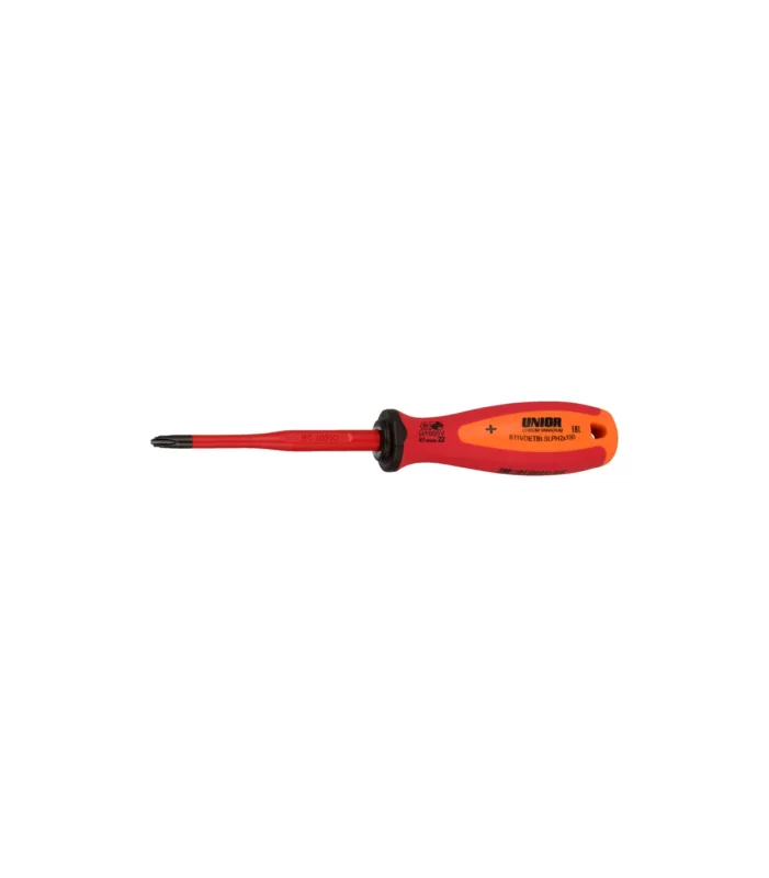 Unior – Izvijač plosnati / križni (SL/PH2) SLIM 100mm, izolirani VDE TBI 611VDETBI