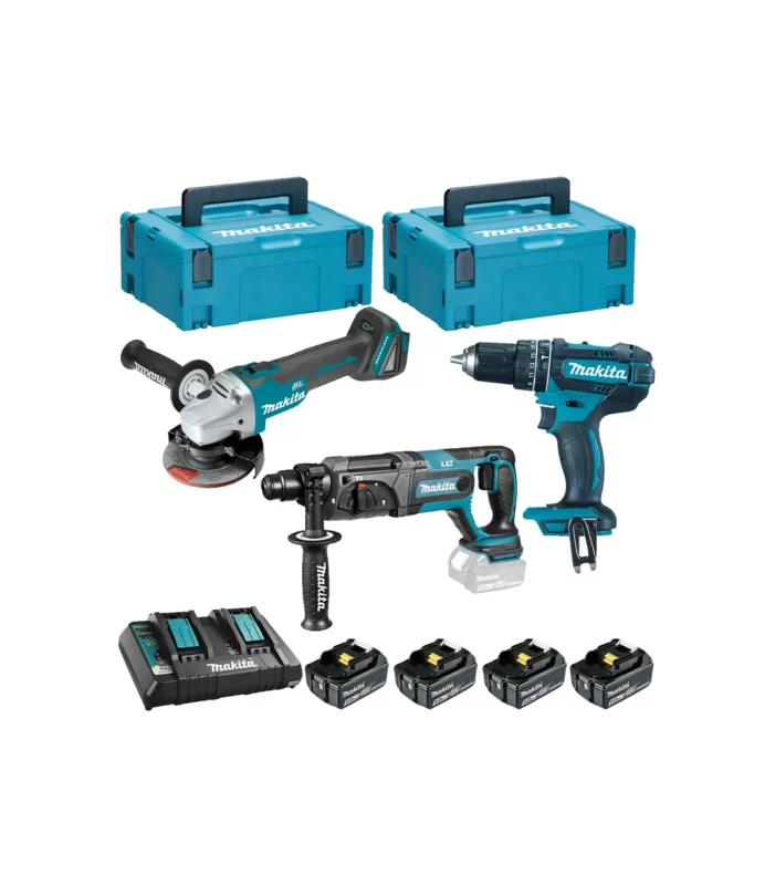 Makita – Akumulatorski set alata LXT DLXSET011 (DHR241, DHP482, DGA504)