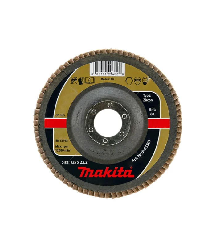 Makita – Lamelna brusna ploča za nerđajući čelik – podloga od staklenih vlakana Zr 125 mm P-65523