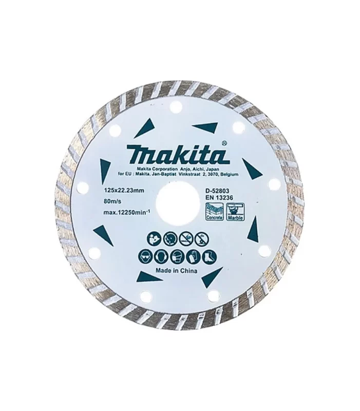Makita – Dijamantna ploča sa valovitim rubom za beton i mramor 125x7x22,23mm D-52803
