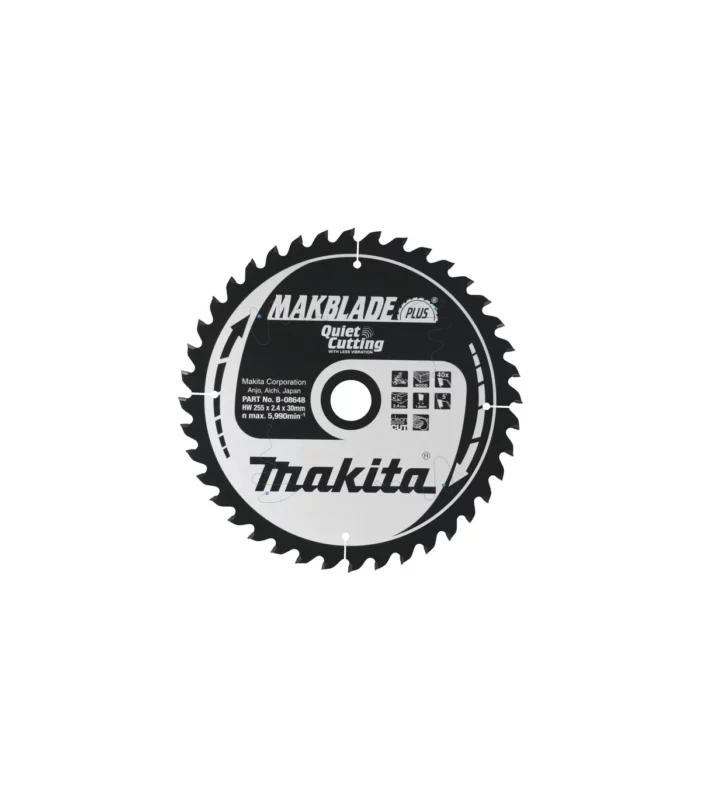 Makita – TCT Rezna ploča za stolnu kružnu pilu za drvo 200x30x1,6mm 60Z MAKBlade Plus B-08822
