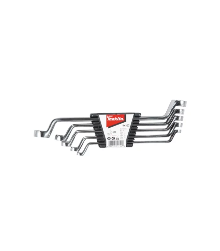 Makita – 5-dijelni set okastih ključeva B-65551 8×9, 10×11, 12×13, 14×15, 18×19 mm