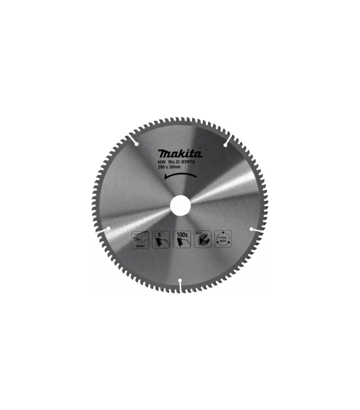 Makita – TCT list pile za poteznu kombinovanu pilu za aluminijum 260×30/15,88 mm 100Z D-03975